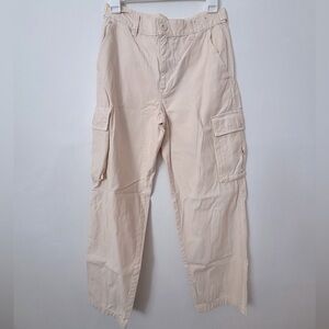 Garment-Dyed Low-Slung Straight Cargo Pants